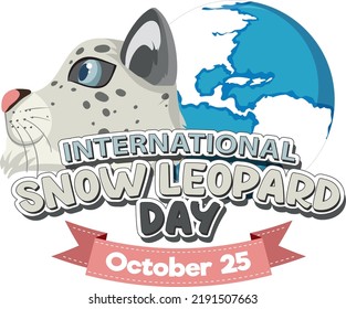 International snow leopard day illustration