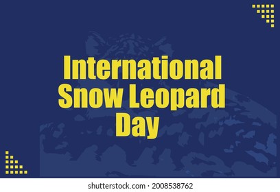 International Snow Leopard Day vector template