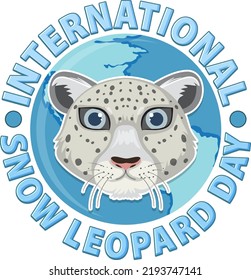 International Snow Leopard Logo Concept Illustration