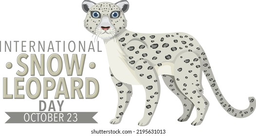 International Snow Leopard Logo Concept Illustration