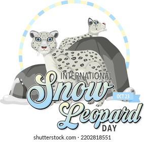 International Snow Leopard Logo Concept illustration