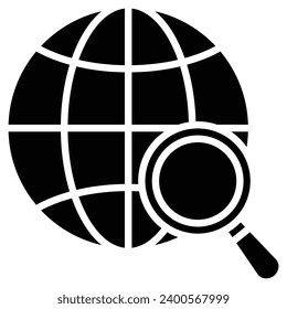 Ilustración vectorial de la línea Icono de compras internacional