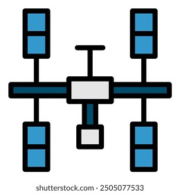 International Space Satellite for Space Icon