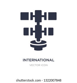 international space station icon on white background. Simple element illustration from Astronomy concept. international space station sign icon symbol design.