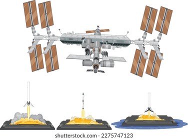 Ilustración de la Estación Espacial Internacional (ISS)