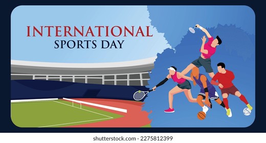 International sport day design template, International sport design vector