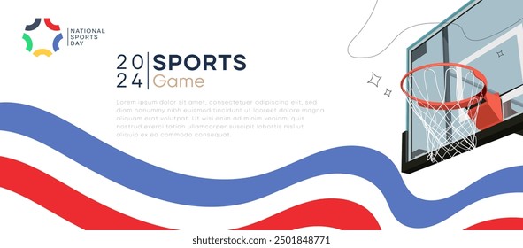 International sporting event celebration concept background. Sports game. National and international sports day celebration design. sporty and dynamic background with a sports theme