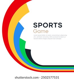 International sporting event celebration concept background. Sports game. National and international sports day celebration design. sporty and dynamic background with a sports theme