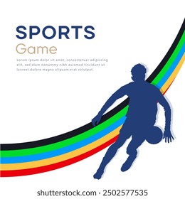 International sporting event celebration concept background. Sports game. National and international sports day celebration design. sporty and dynamic background with a sports theme