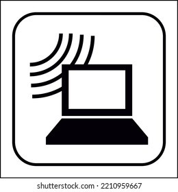 International Standard Public information signs Wireless LAN To indicate the presence of a wireless network service through which you can be connected to the internet or go online