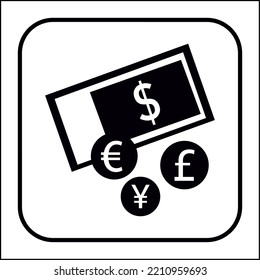 International Standard Public Information Signs Money Currency Exchange Or Bureau Change