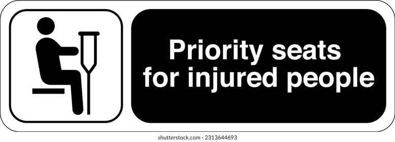 International Standard Public information signs Priority seats for injured people