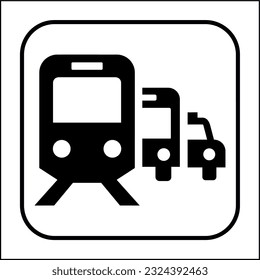 International Standard Public information signs icon pictogram Transportation center