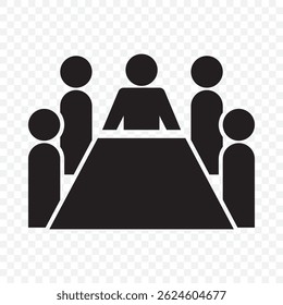 International Standard Public information signs Conference facilities or meeting room on Transparent Background. EPS 10.