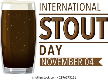 International Stout Day Banner Design illustration