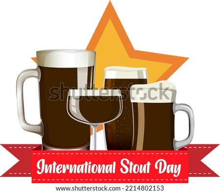 International Stout Day Poster Design illustration