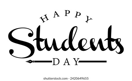 International student day lettering vector illustration.