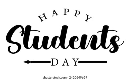 International student day lettering vector illustration.