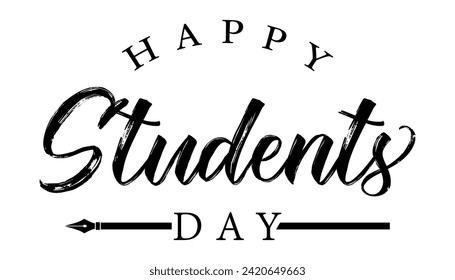 International student day lettering vector illustration.
