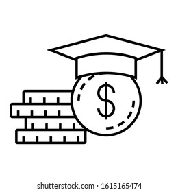 International Student Loans Concept, Borrow Money for Education Vector Icon design