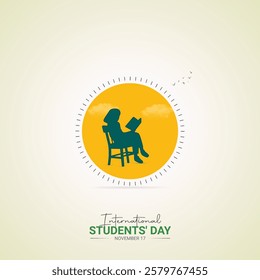 International Students' Day, Students' Day creative design for banner, poster