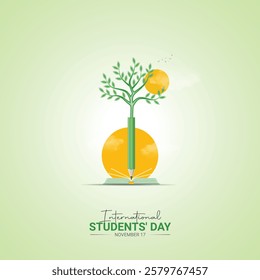 International Students' Day, Students' Day creative design for banner, poster