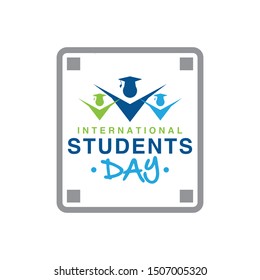 International Students Day Flat illustration isolated on white Background