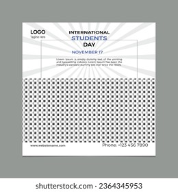 International students day social media post template