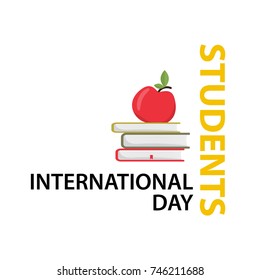International Students Day Vector Illustration. Isolated white background. Flat design.