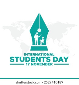 International Students Day. World Students Day creative design for banner, poster, and 3D Illustration.