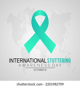 International Stuttering awareness day is observed every year on October 22, banner, poster, card and background design.