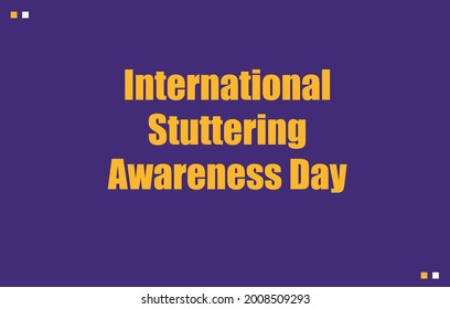 International Stuttering Awareness Day Vector Template