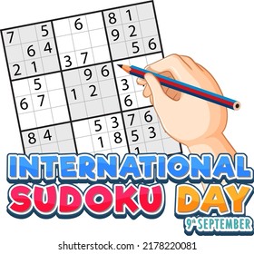 International Sudoku Day Poster Template illustration