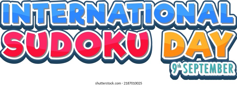 International Sudoku Day September 9 illustration