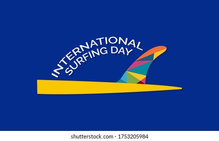 International Surfing Day, held annually on the third Saturday of June, is an unofficial, environmentally conscious sports centered holiday that celebrates the sport of surfing. Vector illustration.