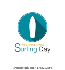 International Surfing Day, held annually on the third Saturday of June, is an unofficial, environmentally conscious sports centered holiday that celebrates the sport of surfing. Vector illustration.