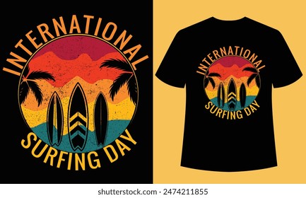 international surfing day t-shirt design,surfing lover t-shirt design.