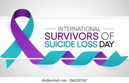 International Survivors of Suicide loss day is observed every year in November, it is a day when people affected by suicide loss gather around the world at events in their local communities. Vector