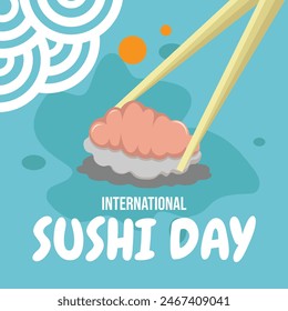 international sushi day design art vector
