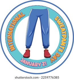 International Sweatpants Day Banner Design illustration