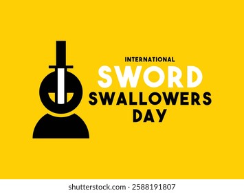 International Sword Swallowers Day. February. Eps 10.