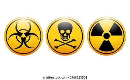 International Symbols Biohazard Toxicity Radioactivity Types Stock ...