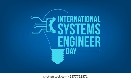  International Systems Engineer Day. Template for banner, greeting card, poster background. Vector illustration