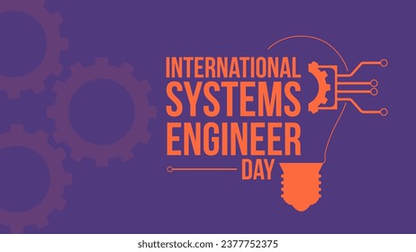  International Systems Engineer Day. Template for banner, greeting card, poster background. Vector illustration