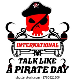 International Talk Like A Pirate Day. Pirates cap. vector illustration.