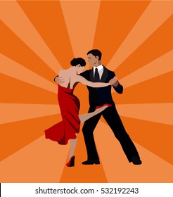 International Tango Day (dancing pair: man and woman)