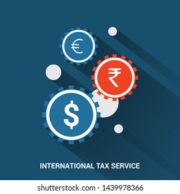 International Tax Service Concept flat design