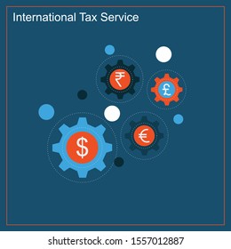 International Tax Service Concept flat design