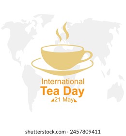  Vector de fondo del día internacional del té