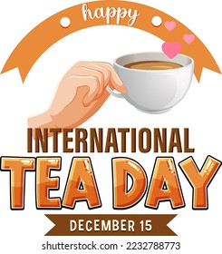 International Tea Day Banner Design illustration